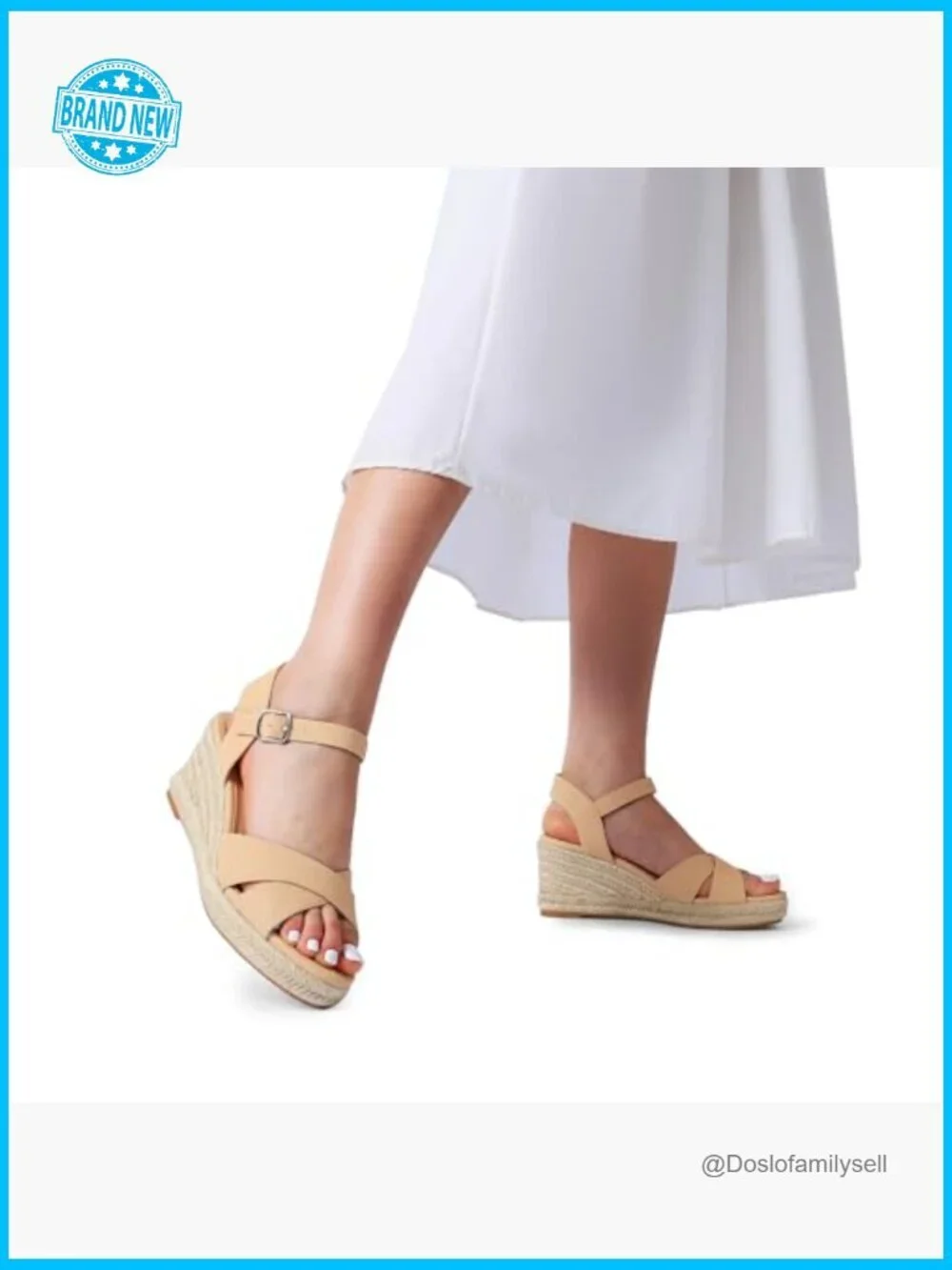 Espadrille Wedge Sandals High Heeled Platform Summer Dressy Casual Ankle Strap